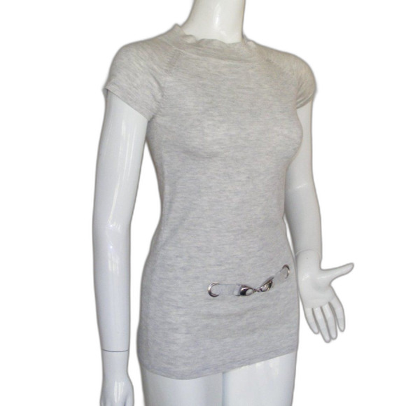 WILLI SMITH Tunic/Top, S, Gray, Short sleeves, Accent Hardware, Long body - Picture 3 of 13
